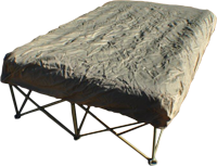 Double inflatable camp bed